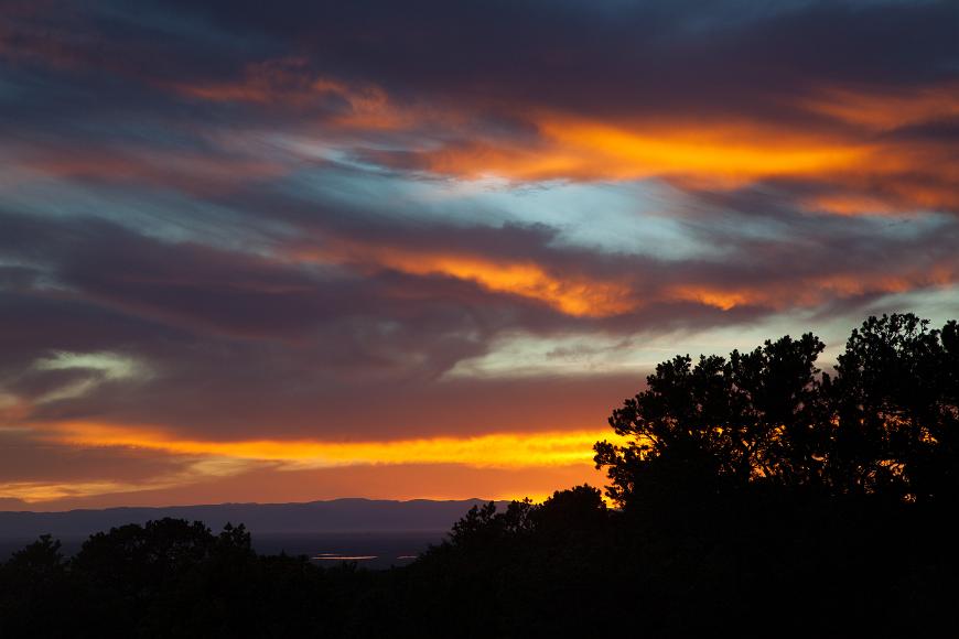Looking out over the San Luis Valley at sunset