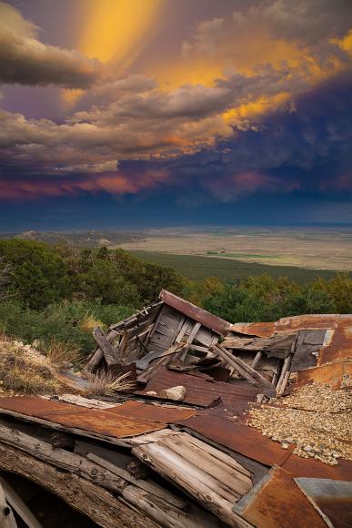Abandoned mine in San Luis Valley Colorado