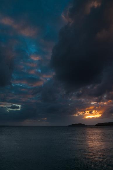 Caribbean sunset from Culebra Island in Puerto Rico