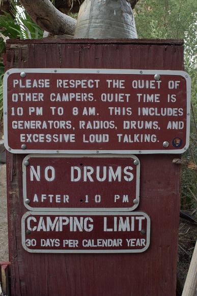 No Drums In case you didnt get it the first time, we are serious: NO DRUMS AFTER 10PM (You goddam hippies!)