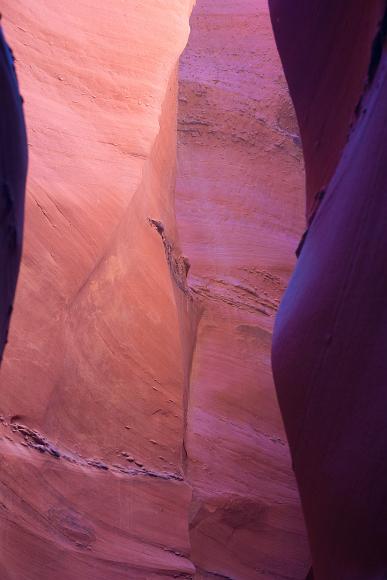 Spooky Gulch Slot Canyon pink and purple and orange sandstone walls in an abstract collection