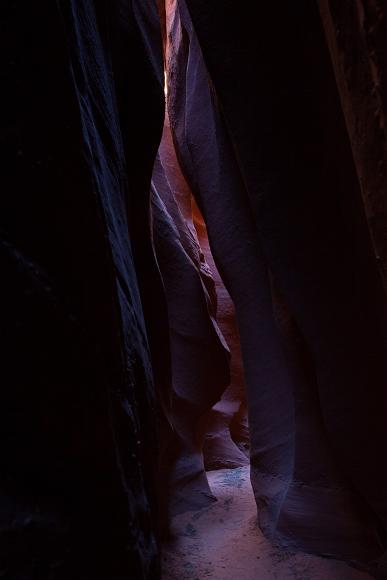 Sandstone slot canyon in Utah 4